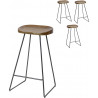 Lot de 4 tabourets vintage en bois massif Melissa