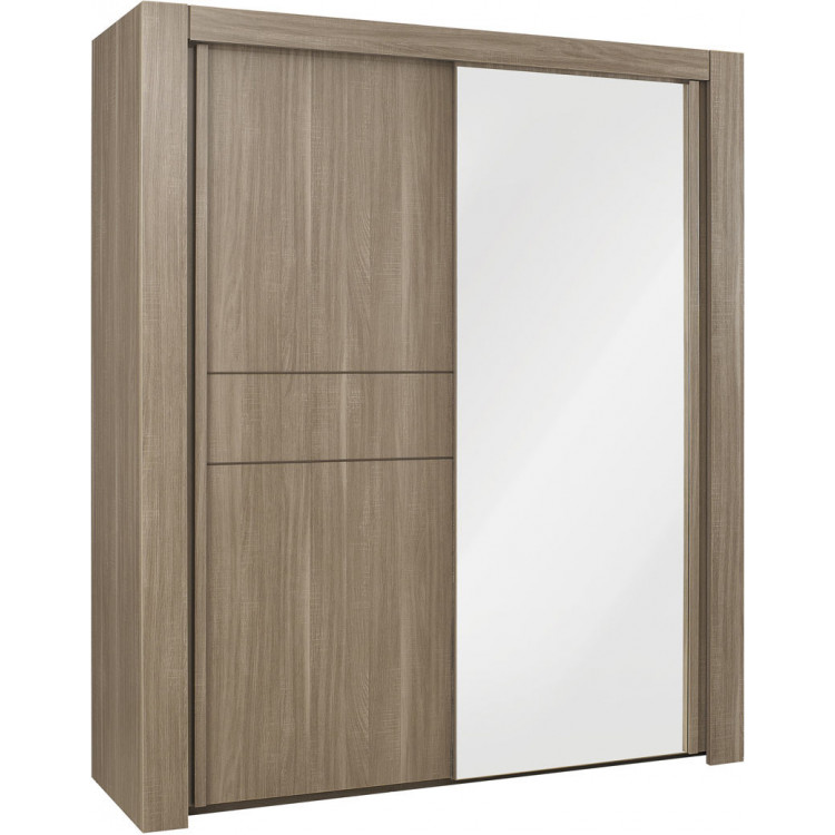 Armoire adulte contemporaine chêne fusain Kruger