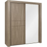 Armoire adulte contemporaine chêne fusain Kruger