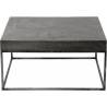 Table basse carrée design en bois massif coloris gris antique Florent