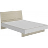 Lit adulte scandinave chêne clair/blanc Jasper