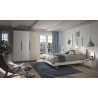 Lit adulte scandinave chêne clair/blanc Jasper