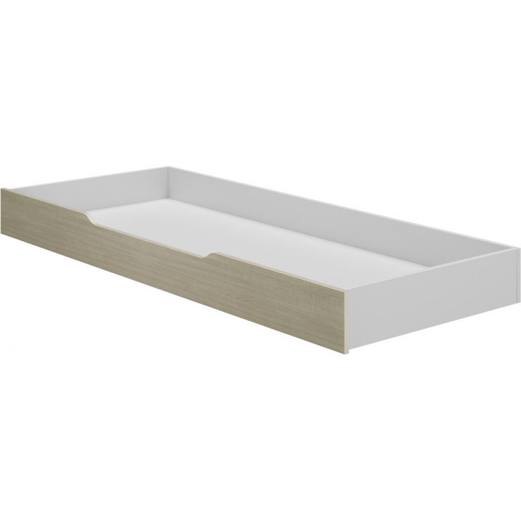 Tiroir de lit chêne clair/blanc Jasper