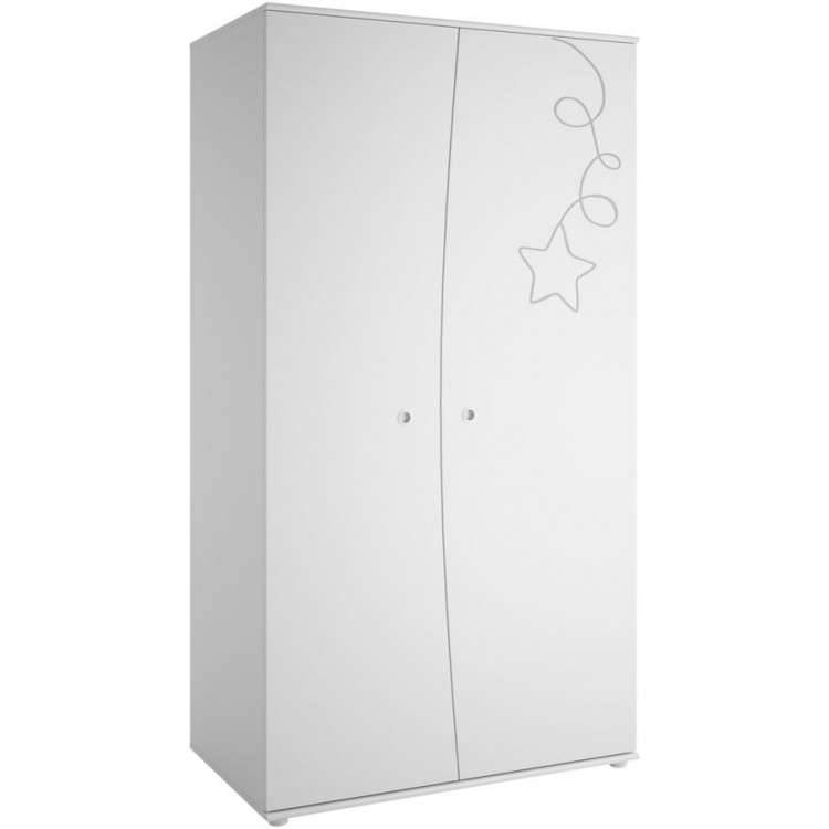 Armoire Enfant Contemporaine Blanche Licorne Matelpro