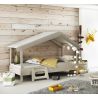 Lit enfant cabane contemporain coloris gris Forrest