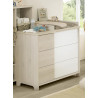 Commode à langer contemporaine chêne clair/blanc Michka