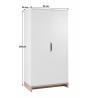 Armoire enfant contemporaine blanche Grichka