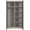 Armoire enfant contemporaine gris acier/blanc Suzon