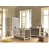 Coffre à jouets contemporain gris acier/blanc Suzon