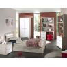Armoire enfant contemporaine 2 portes chêne clair/blanc Square