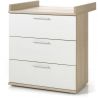 Commode à langer contemporaine chêne clair/blanc Square
