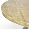 Table à manger industrielle en bois massif Ø120 cm Zéline