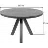 Table à manger industrielle en bois massif Ø120 cm Zéline