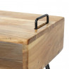 Table de chevet industrielle en bois massif Ziva