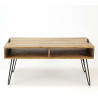 Table de salon industrielle en acacia massif Youna
