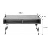 Table de salon industrielle en acacia massif Youna