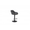 Tabouret de bar moderne en PU gris Lucie