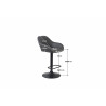 Tabouret de bar moderne en PU gris Lucie