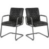 Lot de 2 chaises vintage en PU avec accoudoirs Emilie