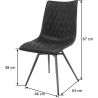 Lot de 2 chaises vintage en PU Emiliano