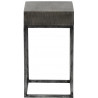 Table d'appoint industrielle en bois massif coloris gris antique Vittelo