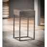 Table d'appoint industrielle en bois massif coloris gris antique Vittelo