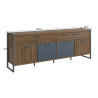 Buffet/bahut industriel noyer/gris Jaipur