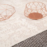 Tapis rayé en laine effet 3D rectangle Amalia