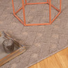 Tapis design taupe avec effet 3D en laine Ferna