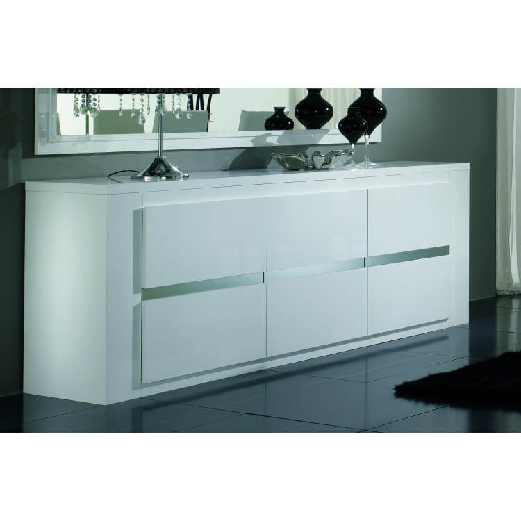 Buffet/bahut design 3 portes laqué blanc Diva