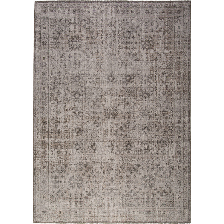 Tapis gris intérieur et extérieur vintage plat Tatu