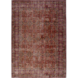 Tapis plat intérieur et extérieur rouge vintage Chieko