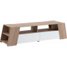 Meuble TV scandinave chêne clair/blanc Astrid