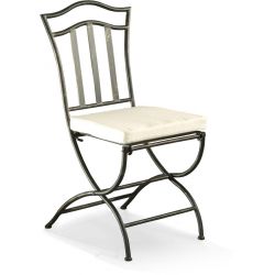 Chaise fer forgé de salle à manger (lot de 2) ARABESQUE