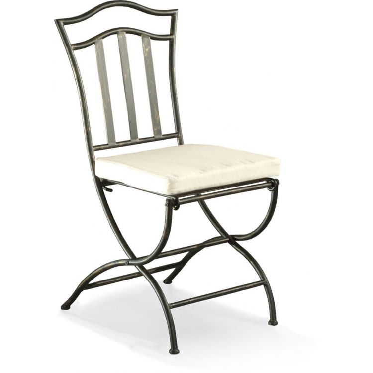 Chaise fer forgé de salle à manger (lot de 2) ARABESQUE