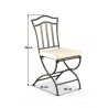 Chaise fer forgé de salle à manger (lot de 2) ARABESQUE