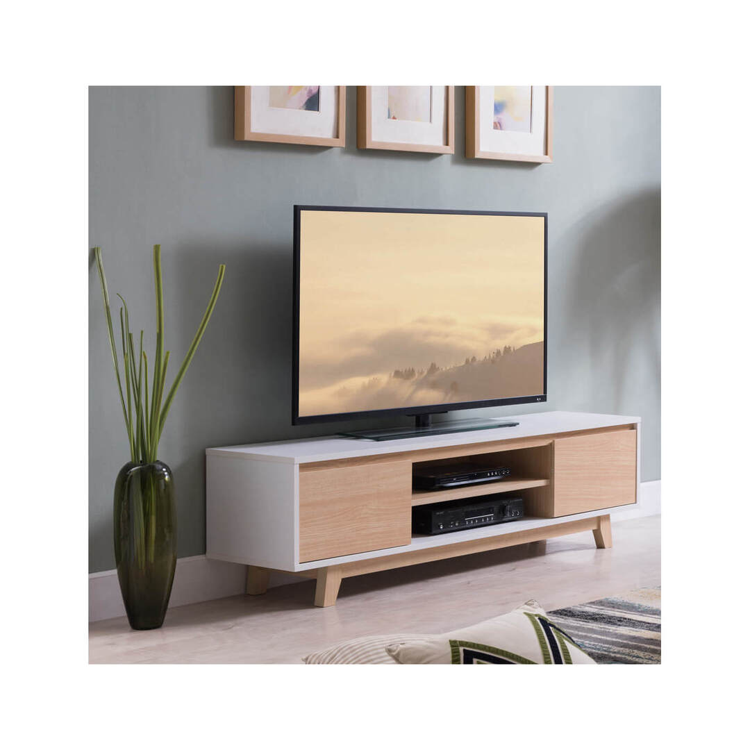 meuble tele chene et blanc