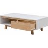 Table basse scandinave chêne clair/blanc Helga