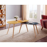 Tables basses scandinaves moutarde/bleu foncé Amanda