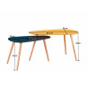 Tables basses scandinaves moutarde/bleu foncé Amanda