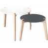 Tables basses scandinaves blanc/noir Rosita