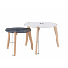Tables basses scandinaves blanc/noir Rosita