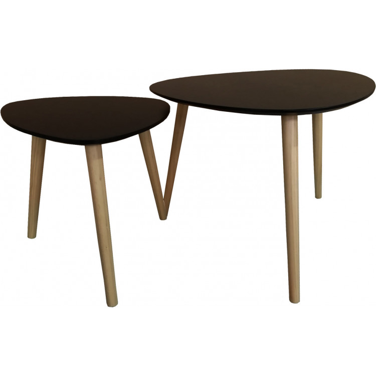 Tables basses scandinaves noires Esmeralda