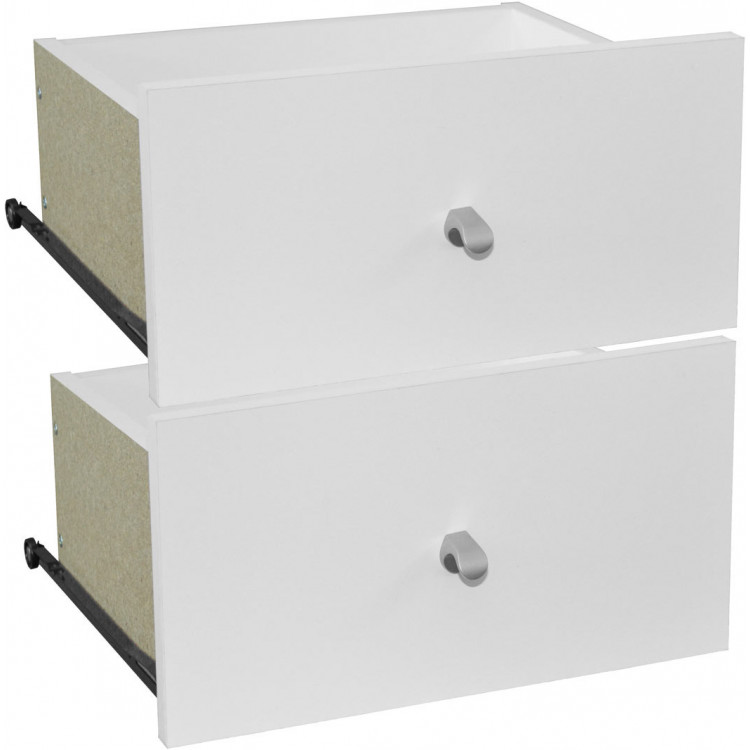 Lot de 2 tiroirs pour meuble de rangement modulable Mona