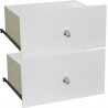 Lot de 2 tiroirs pour meuble de rangement modulable Mona