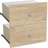 Lot de 2 tiroirs pour meuble de rangement modulable Mona