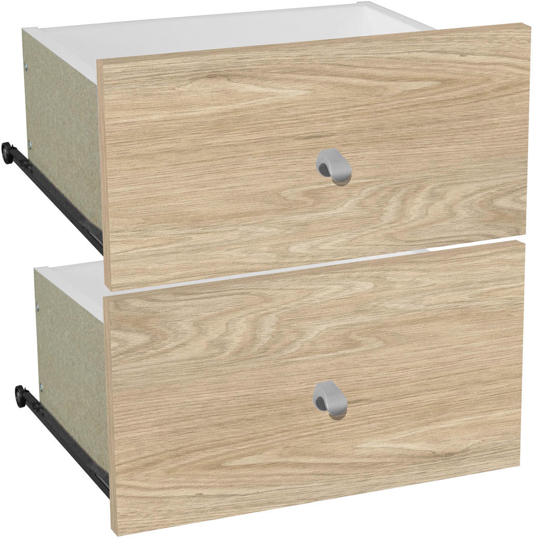 Lot de 2 tiroirs pour meuble de rangement modulable Mona