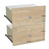 Lot de 2 tiroirs pour meuble de rangement modulable Mona