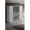 Armoire adulte contemporaine 220 cm chêne clair Amandine