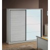 Armoire contemporaine portes coulissantes clair/marron Solange